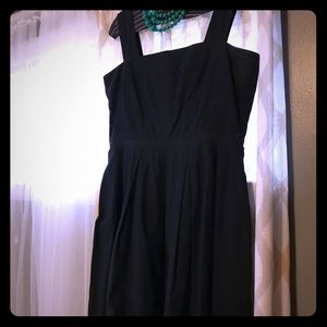 Black Gap Fit & Flare Cotton Sundress